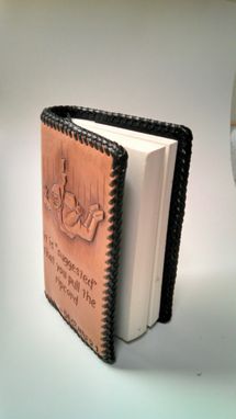Custom Made Hand Carved Leather Daily Reflections Book Cover