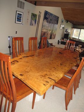 Custom Made English White Oak Burl Dining Table