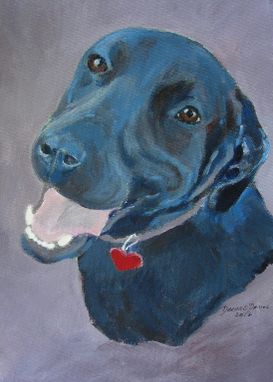 Custom Made Mia--Black Lab Custom Dog Pet Portrait