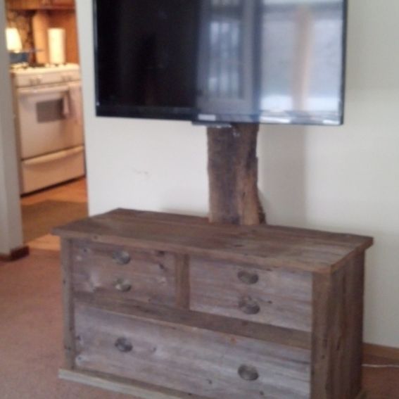 Hand Crafted Barn Wood Tv Stand by Rats Wood Creations
