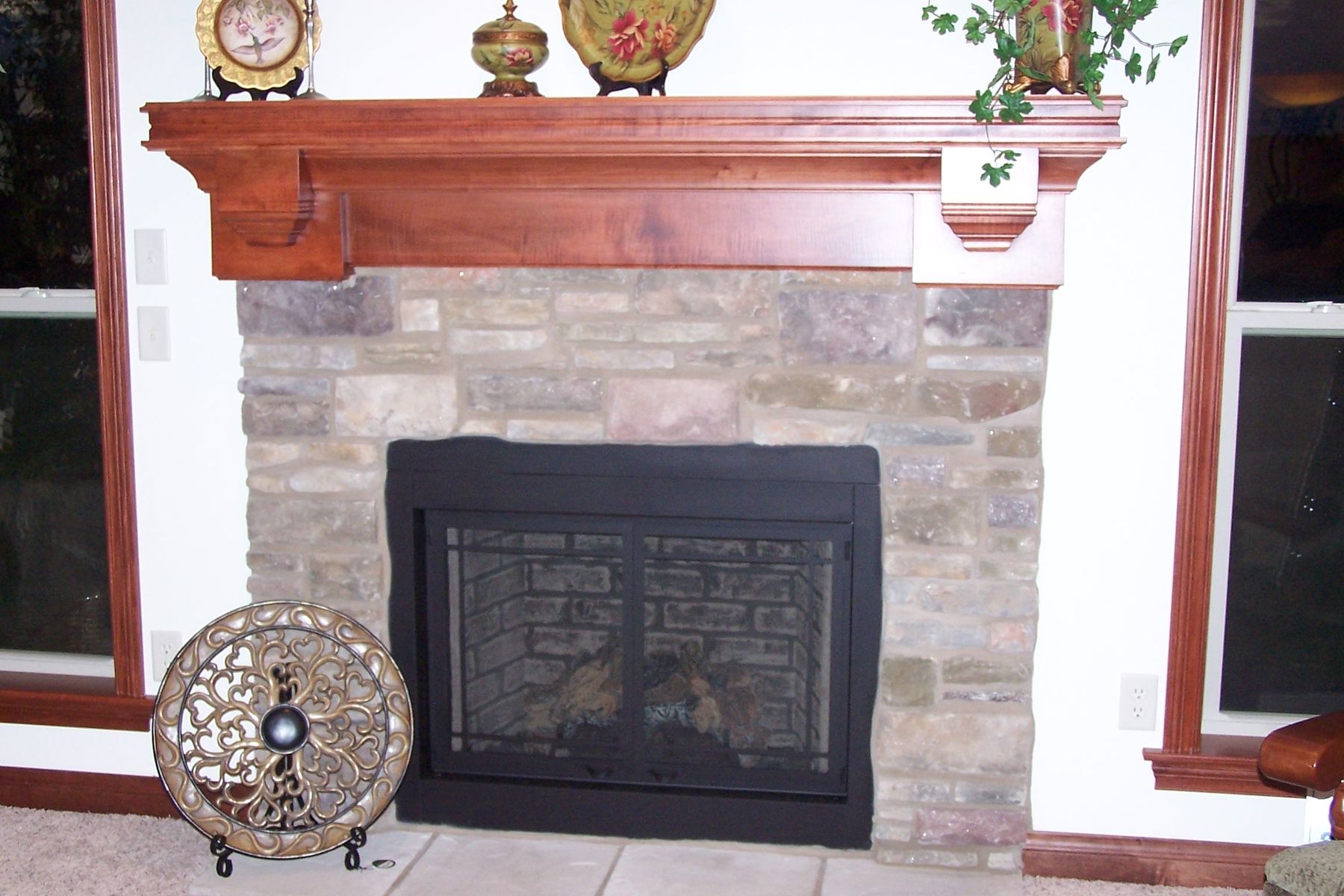 Hand Crafted Custom Fireplace Mantel Main Level & Custom Fireplace