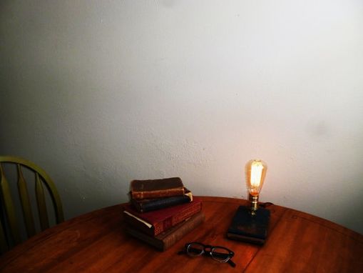 Custom Made Barnwood, Table Lamp, Edison Lamp, Edison Light, Pair Table Lamps, Edison Bulb, Edison Table Lamp