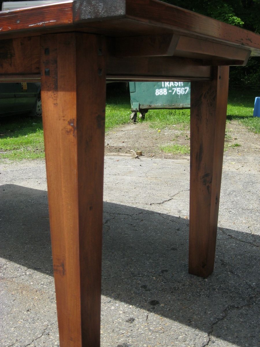 Handmade Vermont Reclaimed Lumber Farm Table by Spaulding's Furniture