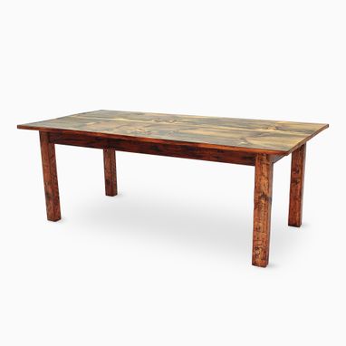 Custom Made Two Board Pine Top Farmhouse Dining Table Dt-60
