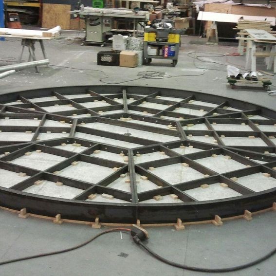 Custom 15' Motorized Rotating Platform 9,000.Lb Capacity by SteelDesign