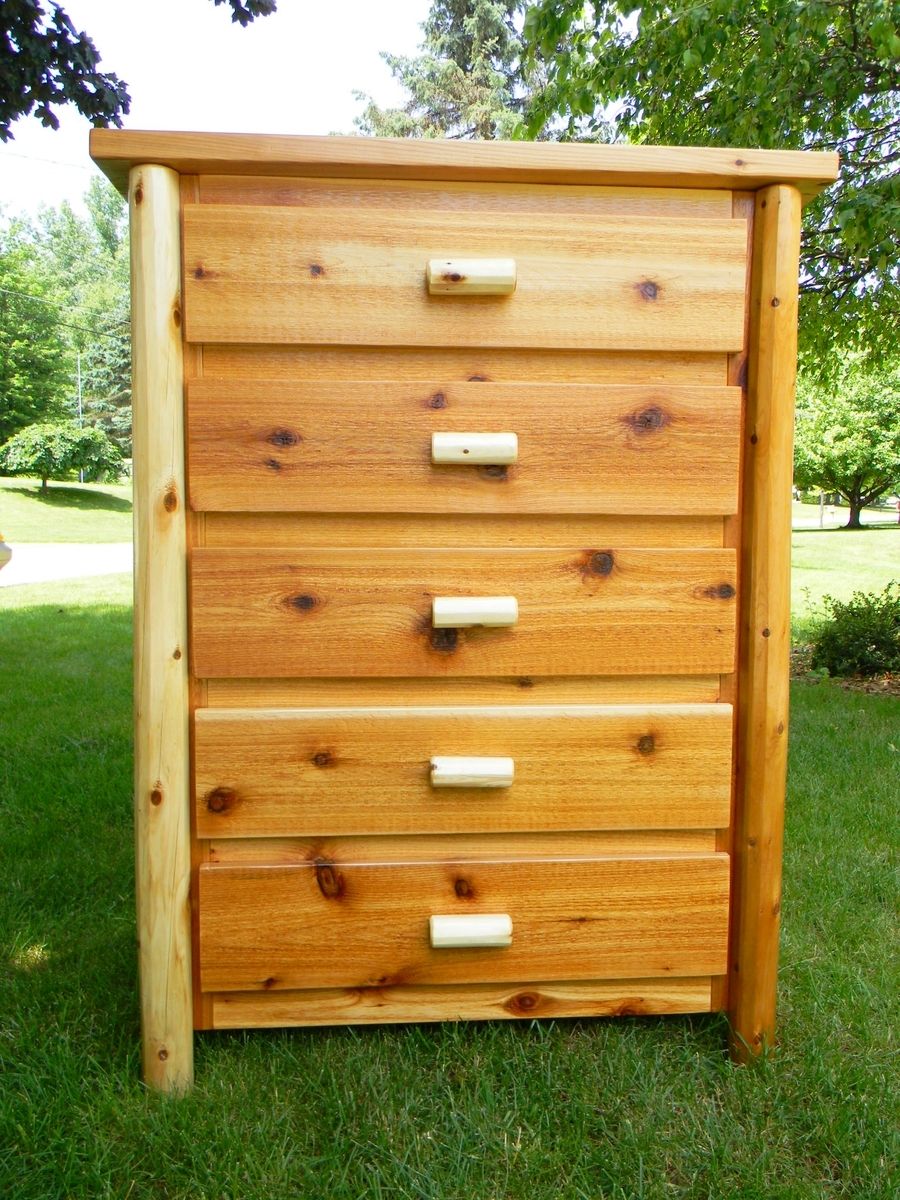 Hand Crafted Cedar Log Dressers And Chests by Backwoods Casual