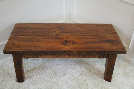Custom Made Rough Sawn Pine Rustic Style Coffee Table
