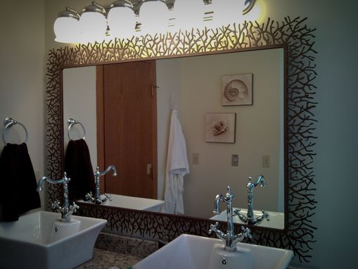 Custom Made Bathroom Custom Metal Privacy Screen And Mirror
