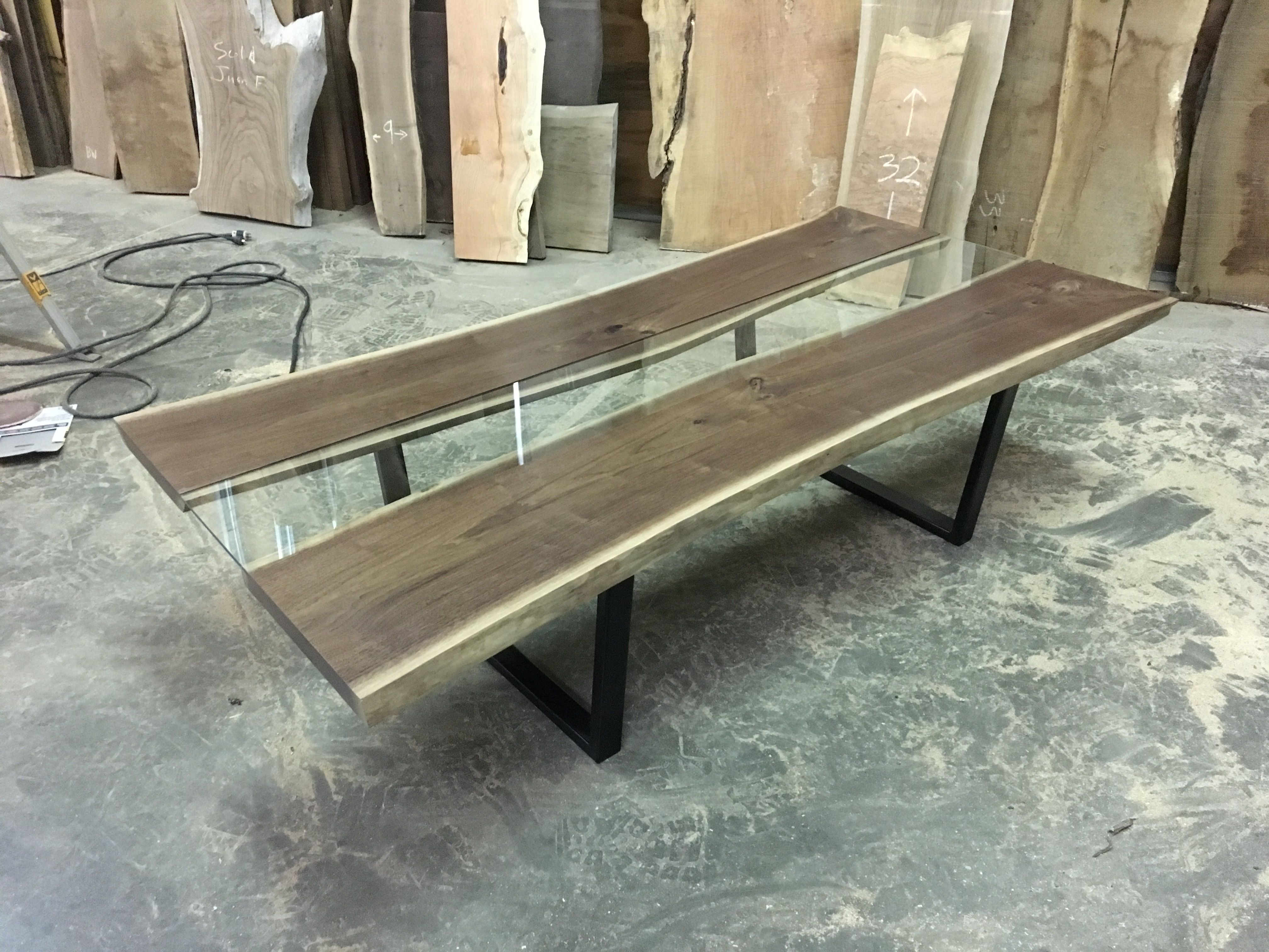 Hand Crafted Live Edge Black Walnut Coffee Table By KC Custom Hardwoods