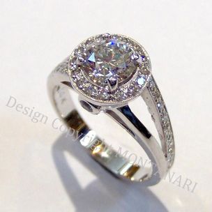 Contemporary Diamond Engagement Ring In White Gold by Contemporary Diamond Engagement Ring In White Gold by
