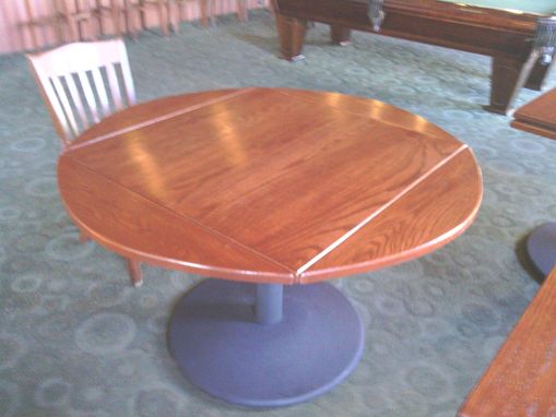 Custom Made Round Oak Restaurant Table