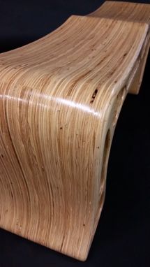 Custom Made Modern Maple Spider Web Bench