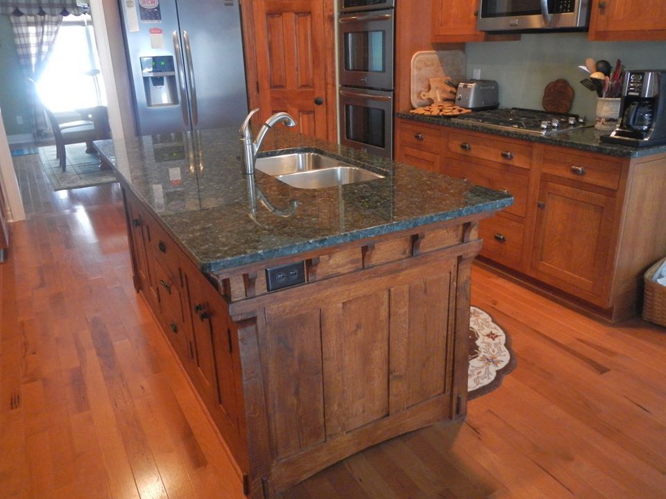 Handmade Arts And Crafts Style Kitchen Island by PAUL'S