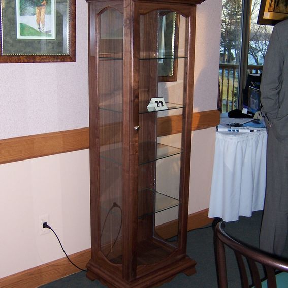Handmade Walnut Curio Cabinet by JDM WoodWorks, LLC