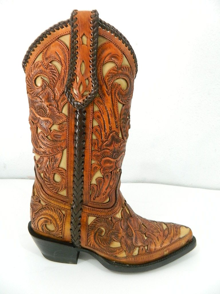 womens hand tooled boots