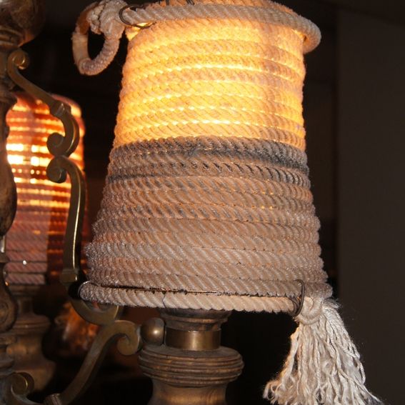 Hand Made Rustic Style Lamp Shade, Western Rope Lamp Shade by Candelaria's Art