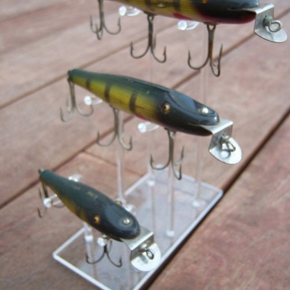 Hand Made Triple Fishing Lure Display Stand by Custom Display Stands