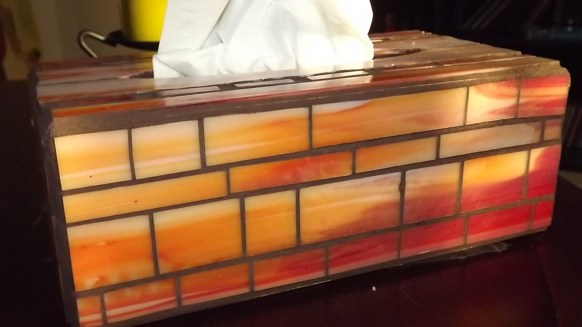 Custom Mosaic Tissue Box Covers by Purple Wildflowers Mosaics & Glass