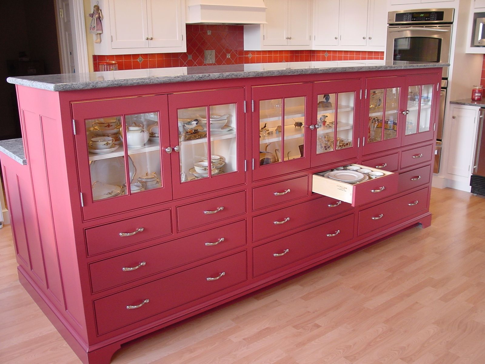 Handmade Red & White Kitchen by Cook And Cook
