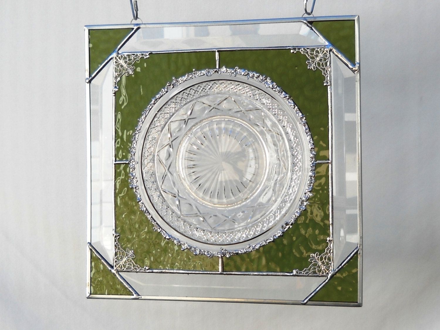 Hand Crafted Vintage Imperial Glass Company Cape Cod Pattern Stained