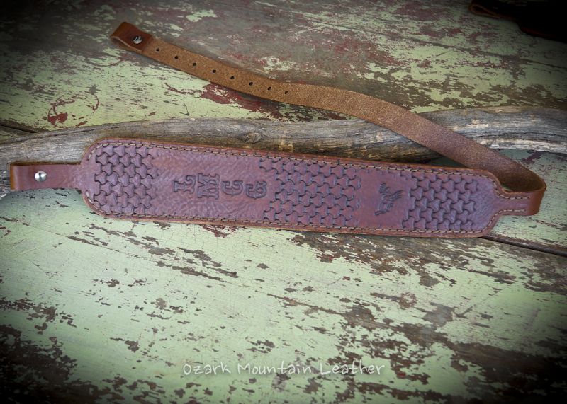 Buy Hand Crafted Custom Leather Rifle Sling Brown Hand Tooled Cobra