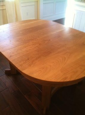 Custom Made Cherry Oval Dining Table (Extends To 8 Ft)