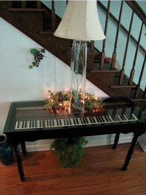 Custom Made Repurposed Piano Key Sofa Table