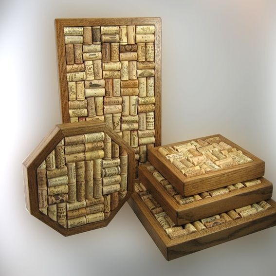 Custom Wine Cork Trivets / Wall Art by Caaron Wood Werks