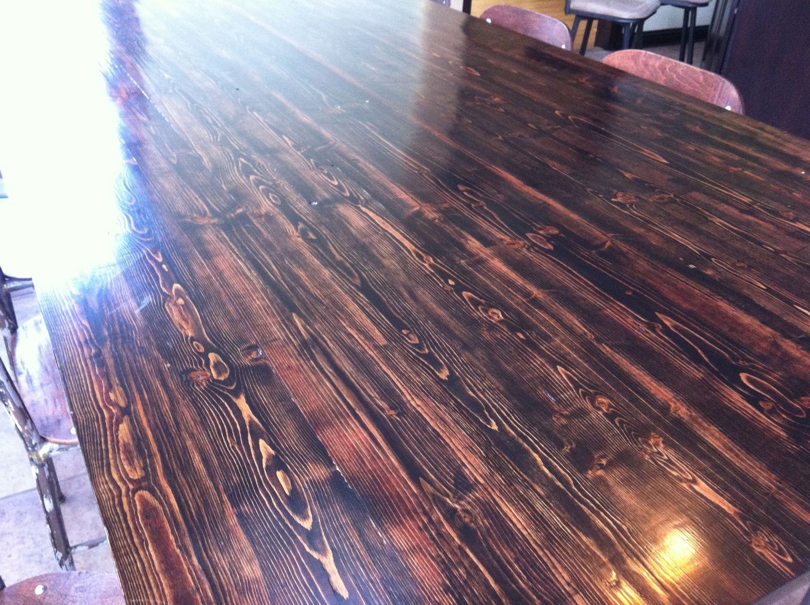 Custom Made Red Mahogany Dining Table by Redvine Design