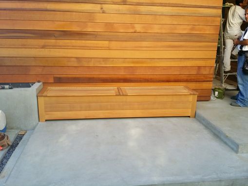 Custom Made Storage Bench For Exterior (Made In Cedar)