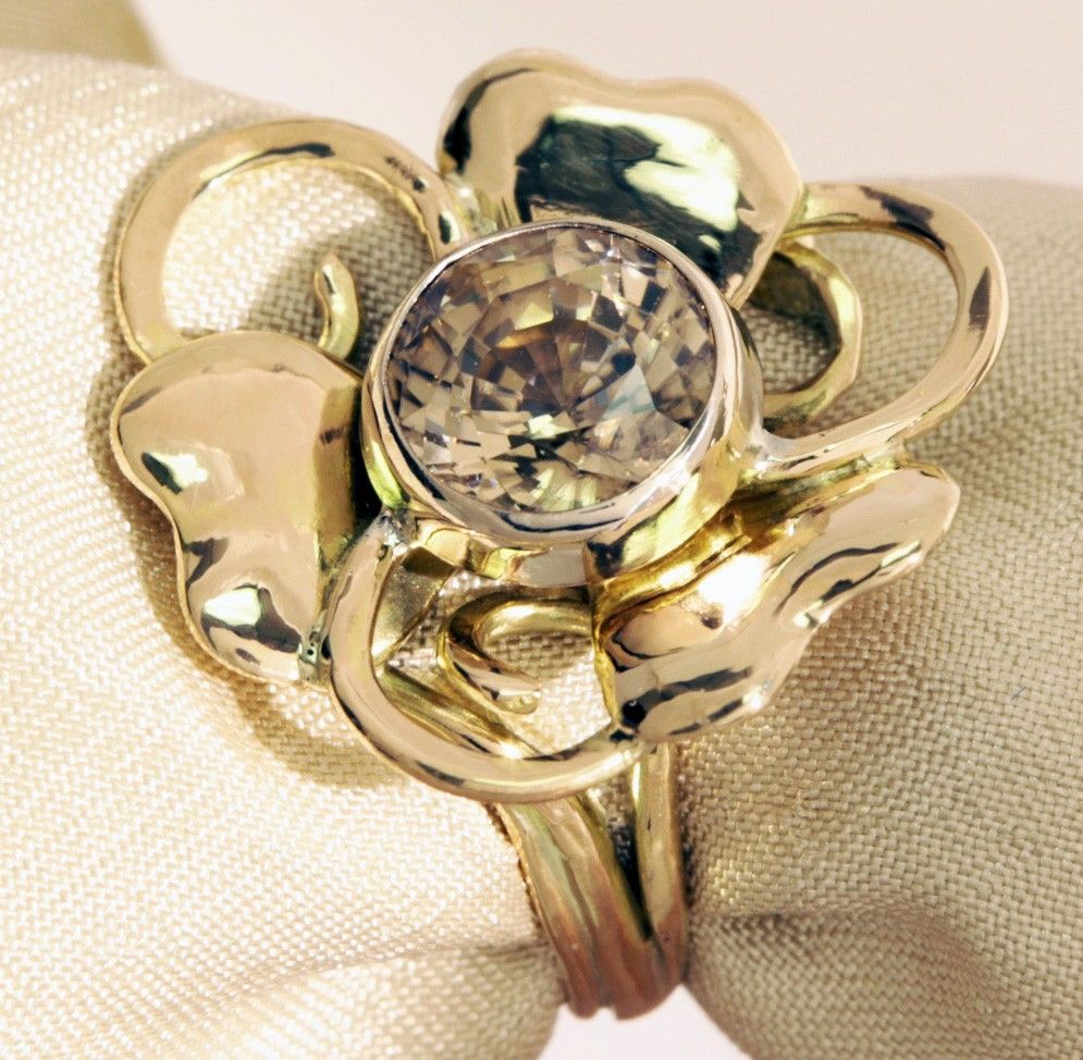 Custom Gold Flower Ring by Goldcrafter's Corner