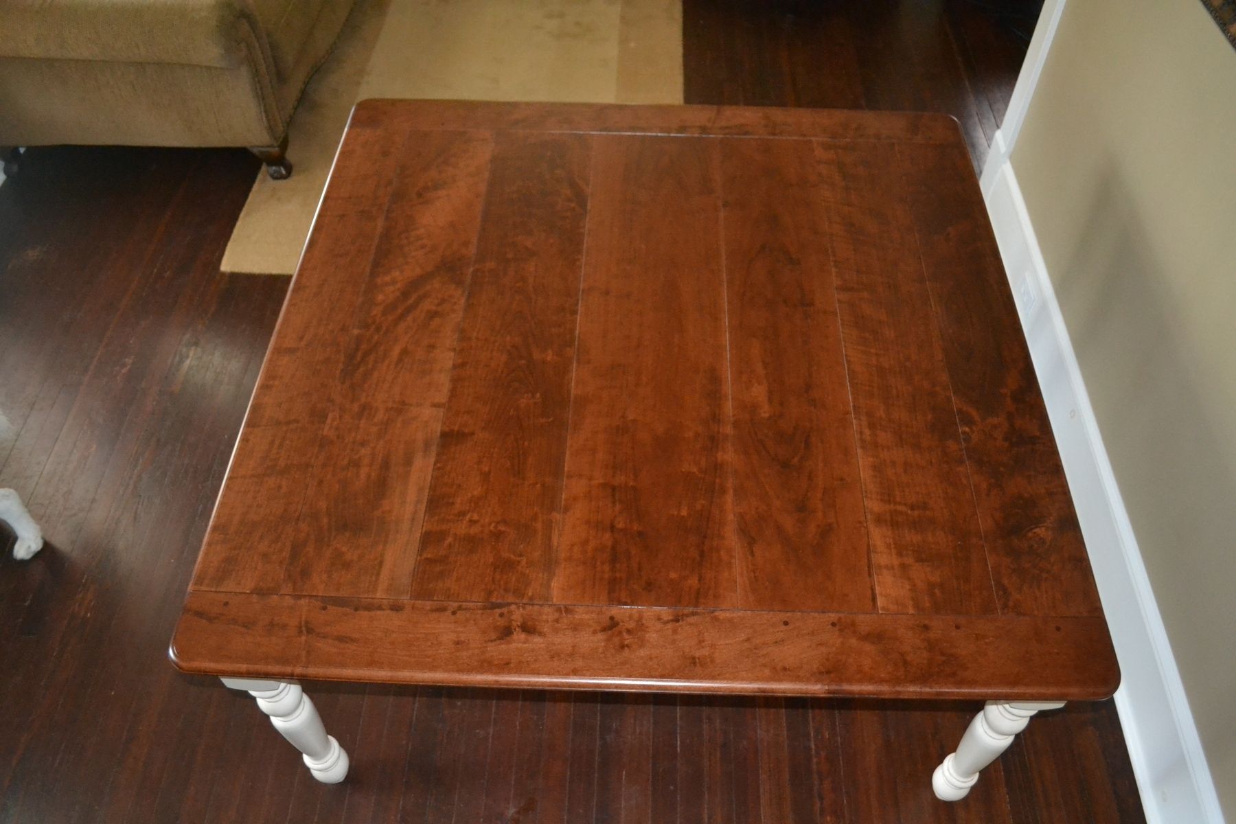 large cherry wood kitchen table