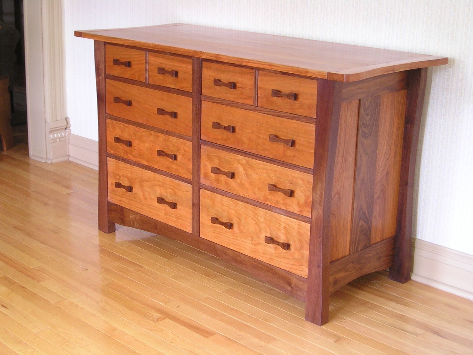 Custom Made Ten Drawer Arts & Crafts Style Dresser by One At A Time