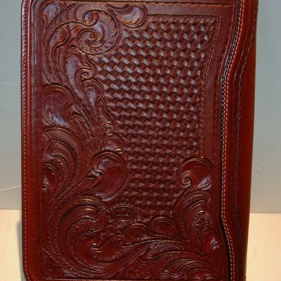 Handmade Custom Leather Portfolio by Texas Custom Crafts