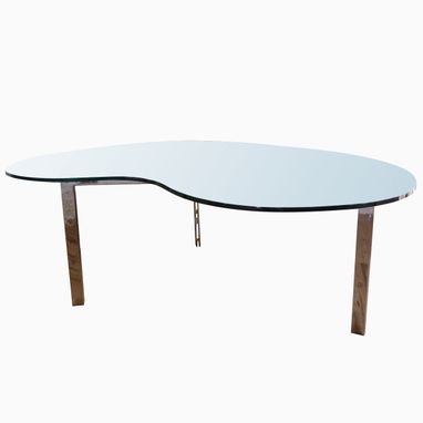 Custom Made Metal - Modern Sculptural Polished Stainless Steel Dining Table Base