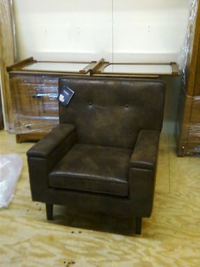 Custom Made I-Glyde Low Back Designer Glider In Faux Leather