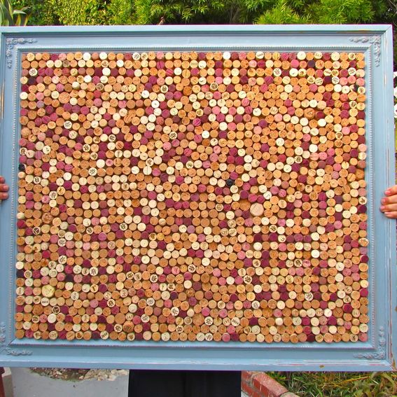 Handmade Custom Wine Cork Pin Boards And Usable Wine Cork Mosaics In