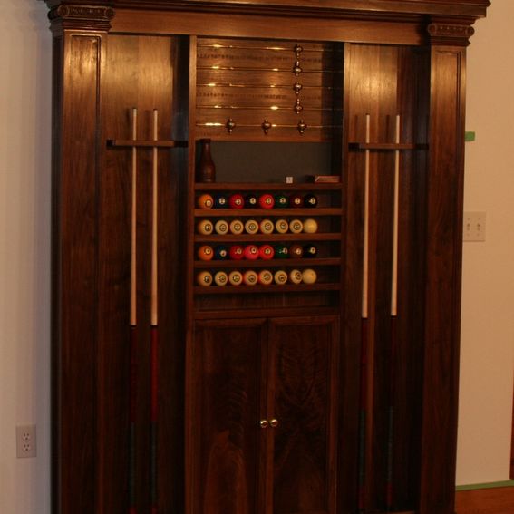 Hand Made Custom Cue Rack by Tschirhart's Custom Billiards Inc