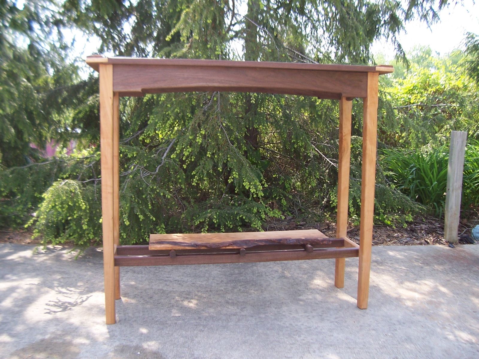 Handmade Live Edge Sofa Table by Nature's Knots Custom Furniture And Woodworking