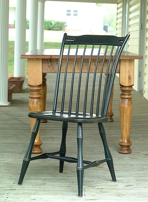 Set Of 6 Thumb Back Dining Room Chairs