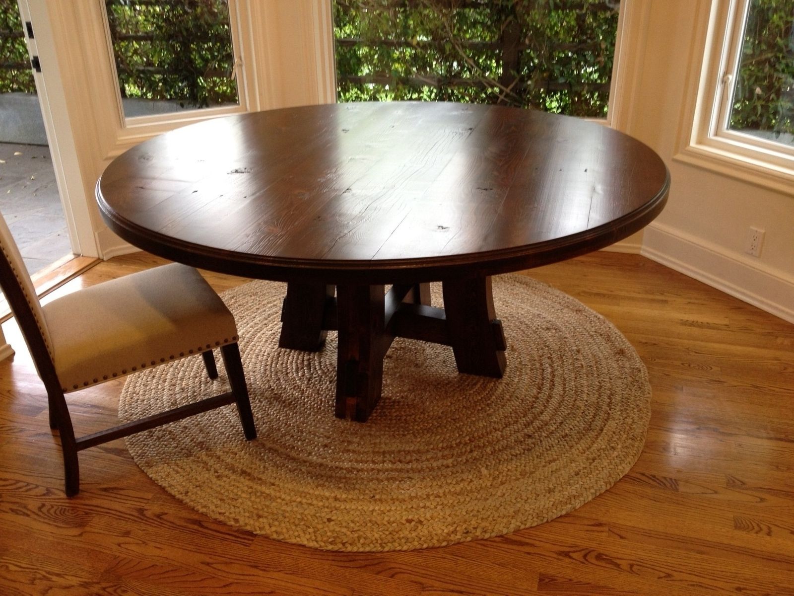 70 round oak kitchen table