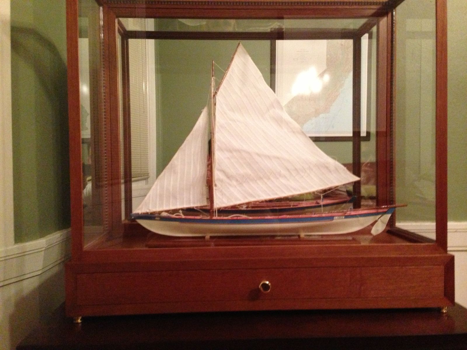 Handmade Custom Glass Display Case For Ship Model By Wood N Reflections