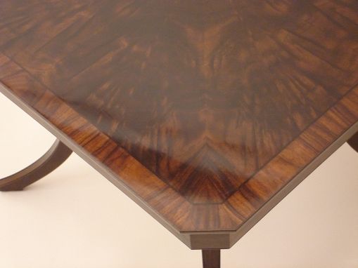 Custom Made Crotch Mahogany End Tables