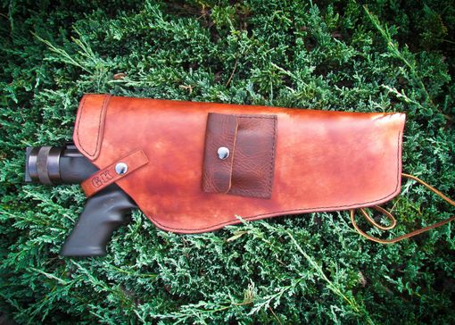 Custom Made Custom Made Gun Leather Gun Holster With Bullet Pouch