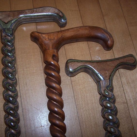 Custom Barley Twisted Walking Canes by Real Things & Fanciful Thoughts