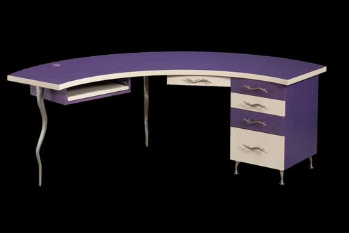 Custom Made Demiluna Designer Desk, Funky Modern Cool
