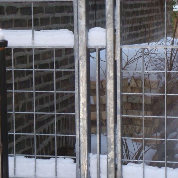 Custom Galvanized Steel Gates by Andrew Stansell Design