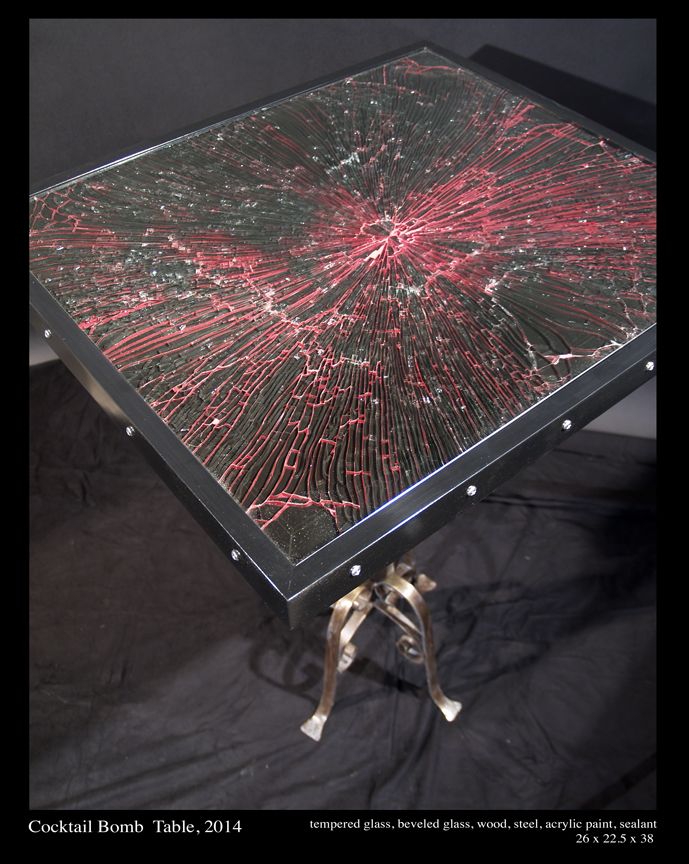 Handmade Cocktail Bomb Table by David L. Zvanut Fine Art