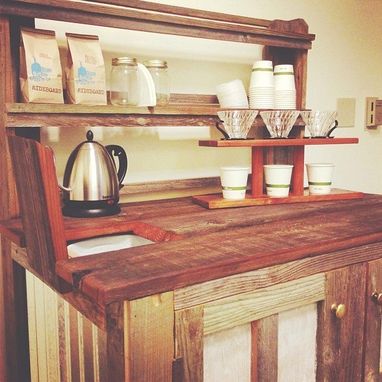 Custom Made Reclaimed Wood Coffee Bar