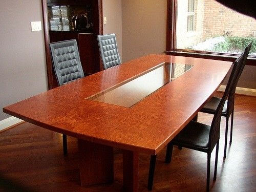 burlwood dining room table